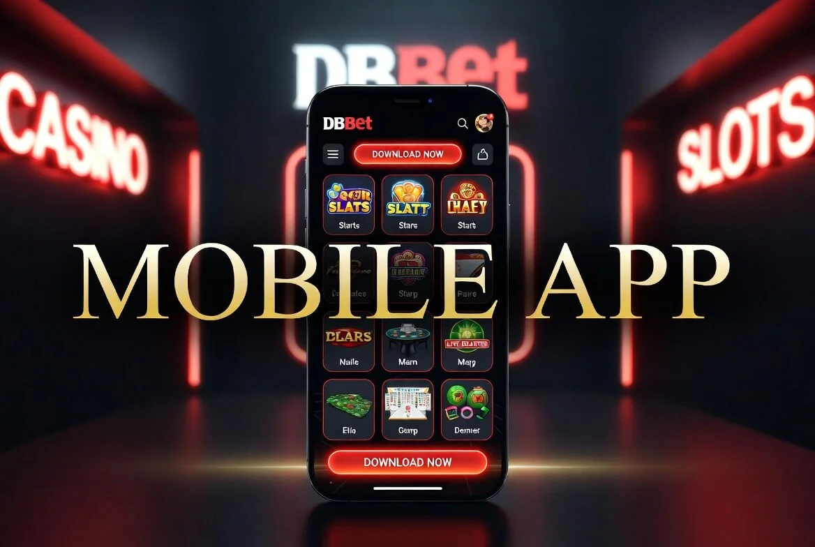 DBBet apk mobil ilovasi va asosiy ekran ko'rinishi
